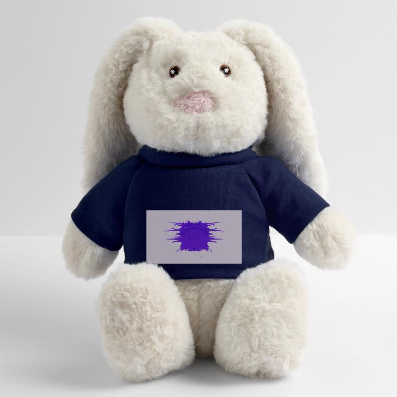 Cube d’éclat Lapin en peluche recyclé MiniFeet® Crème