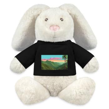 El Yunque National Forest, Puerto Rico, Pixelart - MiniFeet® RecycelHase® Bunny Cream - black - Front