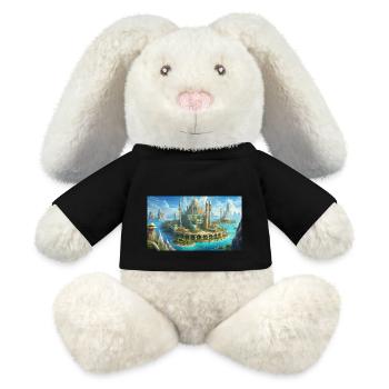 de beaux lieux mythiques – L’Atlantide avant la catastrophe - Lapin en peluche recyclé MiniFeet® Crème - noir - Devant