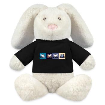 Cat attack - MiniFeet® RecycelHase® Bunny Cream - black - Front