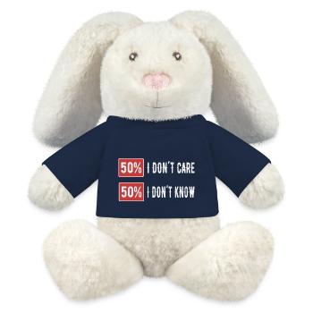 I don ́t care Humor Funny Sayings - MiniFeet® RecycelHase® Bunny Cream - french navy - Front
