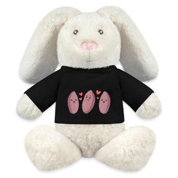 Légumes-racines de patates douces - Lapin en peluche recyclé MiniFeet® Crème - noir - Devant