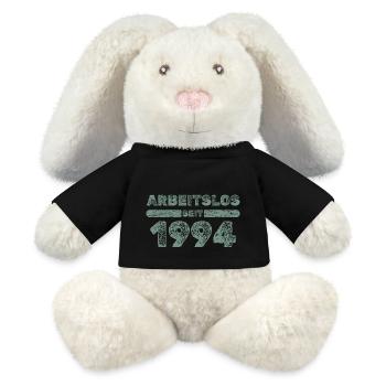 Arbeitslos 1994 - MiniFeet® RecycelHase® Creme - Schwarz - Vorne