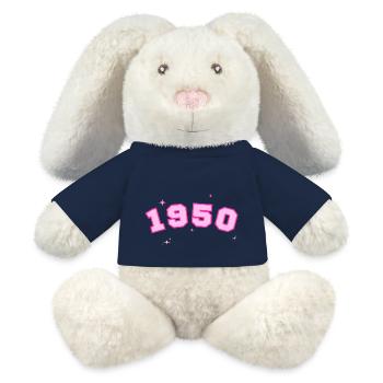 Pinker Stern aus den 1950er Jahren - MiniFeet® RecycelHase® Creme - French Navy - Vorne
