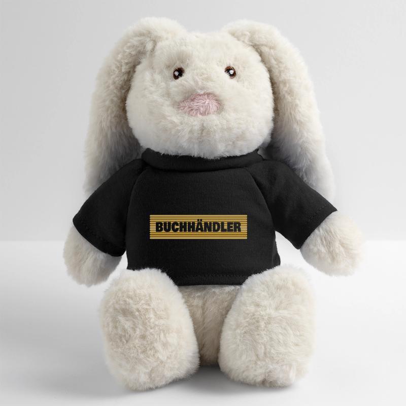 Profession : Libraire Lapin en peluche recyclé MiniFeet® Crème