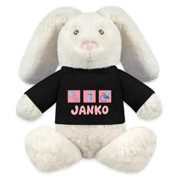 Pacifier Janko - MiniFeet® RecycelHase® Bunny Cream - black - Front