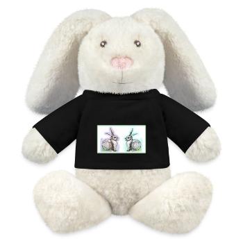 Bunny motif - MiniFeet® RecycelHase® Bunny Cream - black - Front