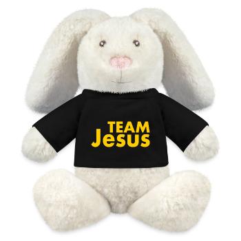 Team jesus - MiniFeet® RecycelHase® Bunny Cream - black - Front
