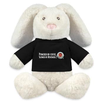 Powered by coffee, Slowed by Reviewer 2 - MiniFeet® RecycelHase® Bunny Cream - black - Front