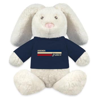 France - Avignon - Frankreich - Flagge - Streifen - MiniFeet® RecycelHase® Creme - French Navy - Vorne