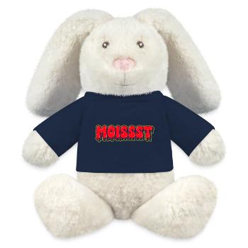 Moist Fat Font Wordmark - MiniFeet® RecycelHase® Bunny Cream - french navy - Front
