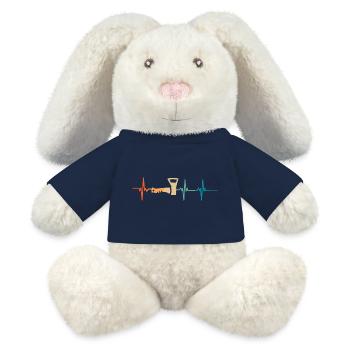 Axt-Herzschlag - MiniFeet® RecycelHase® Creme - French Navy - Vorne