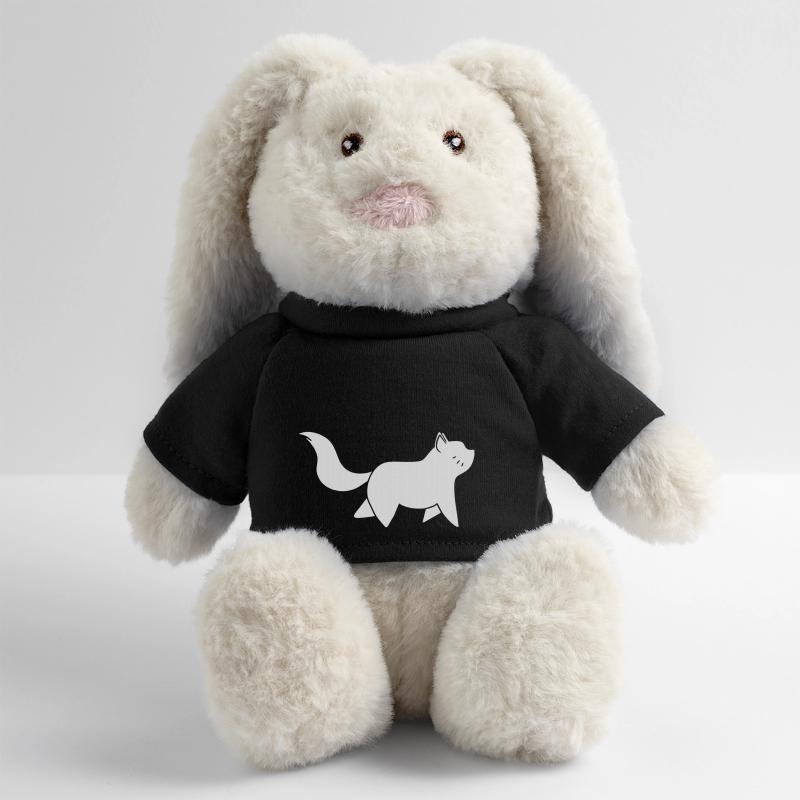 Cat on the Move Cat Lover MiniFeet® RecycelHase® Bunny Cream