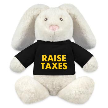 Raise taxes - MiniFeet® RecycelHase® Bunny Cream - black - Front