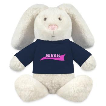 First name Binah - MiniFeet® RecycelHase® Bunny Cream - french navy - Front
