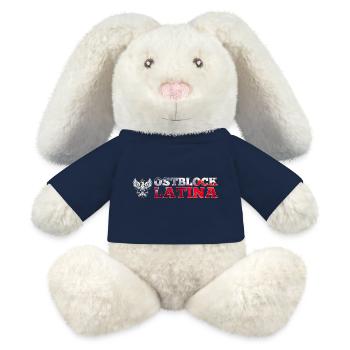 Ostblock Latina Polin Polen weißer Adler Geschenk - MiniFeet® RecycelHase® Creme - French Navy - Vorne