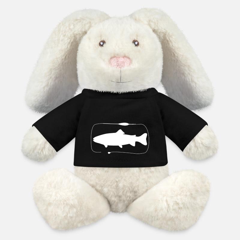 Assemblage de truite Sbirolino avec pâte - Lapin en peluche recyclé MiniFeet® Crème - noir