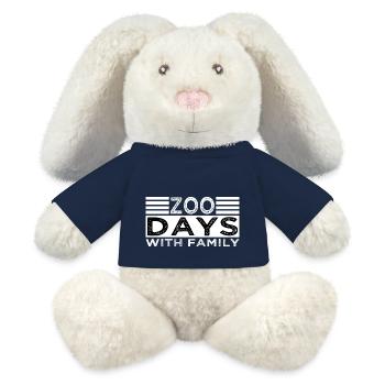 zoo exploration funny zoo animals fun - MiniFeet® RecycelHase® Creme - French Navy - Vorne