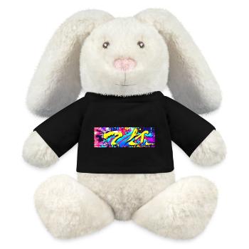 Graffiti Farbe Fleck Streetart - MiniFeet® RecycelHase® Creme - Schwarz - Vorne