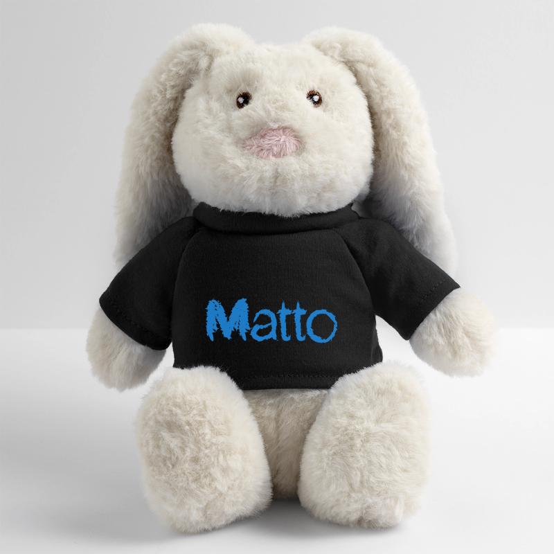 Matto blauer Text toller Name MiniFeet® RecycelHase® Creme