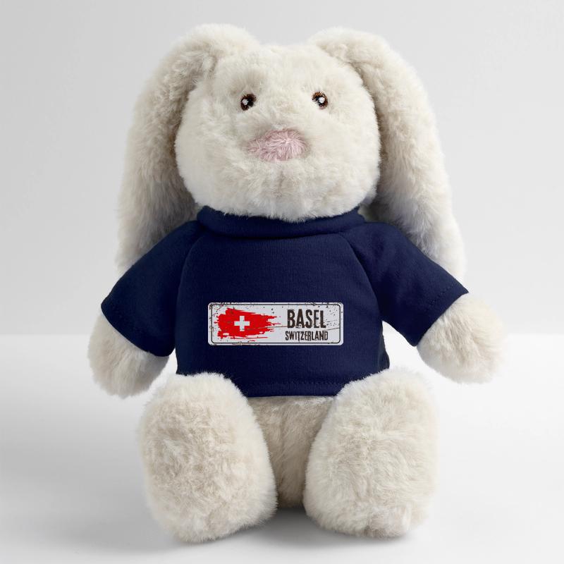 Basel Schweiz Flagge MiniFeet® RecycelHase® Creme