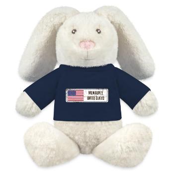Milwaukee Flagge der Vereinigten Staaten - MiniFeet® RecycelHase® Creme - French Navy - Vorne