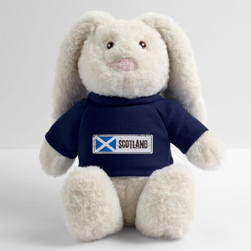 Drapeau de l’Écosse Lapin en peluche recyclé MiniFeet® Crème