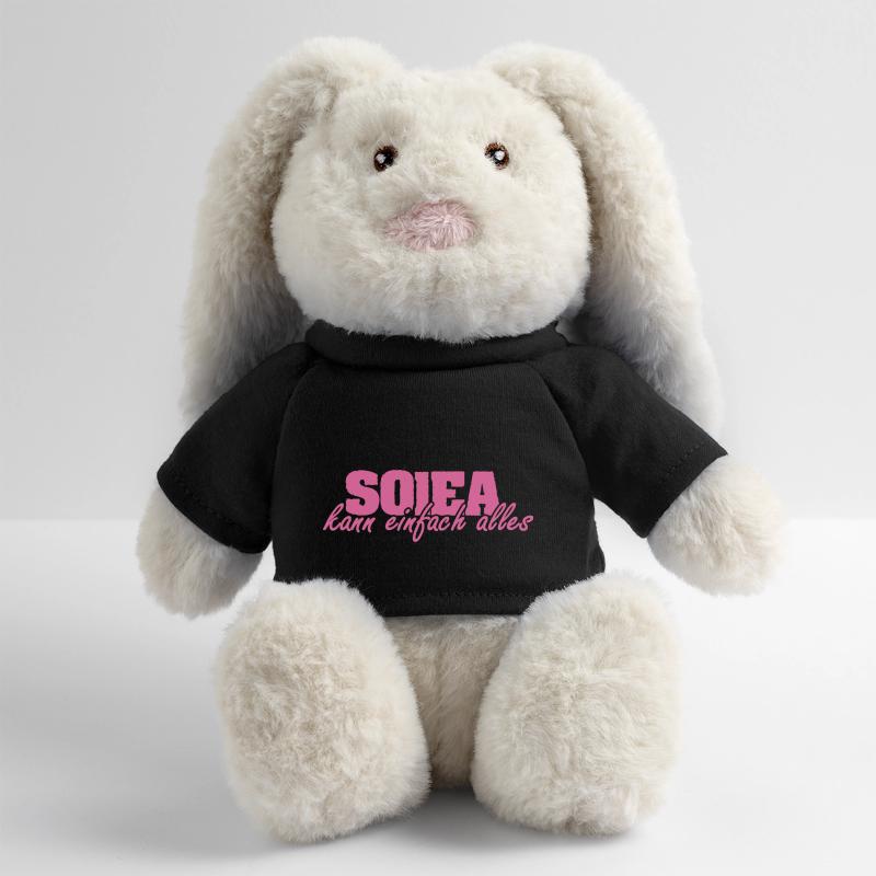 Mme Solea Lapin en peluche recyclé MiniFeet® Crème