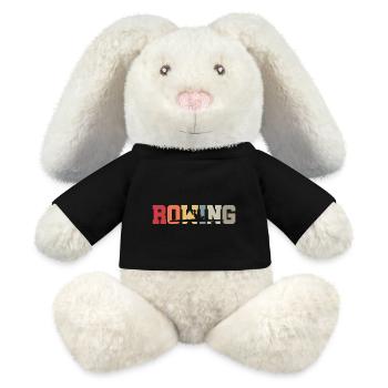 Rowing - Rudern - Ruderer - Ruderin - Aviron - MiniFeet® RecycelHase® Creme - Schwarz - Vorne