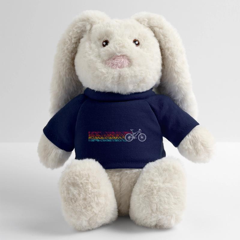 Conception de vélo arc-en-ciel LGBT Pride Lapin en peluche recyclé MiniFeet® Crème