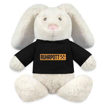 Ruhrpott - Ruhr Pott - Zeche - Zollverein - NRW - MiniFeet® RecycelHase® Creme - Schwarz - Vorne