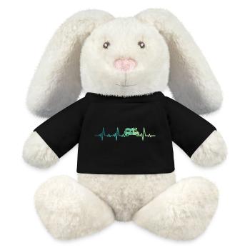 Campervan Heartbeat Camping T-Shirt - MiniFeet® RecycelHase® Creme - Schwarz - Vorne