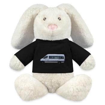 Camping-car AUS et NZ - Lapin en peluche recyclé MiniFeet® Crème - noir - Devant