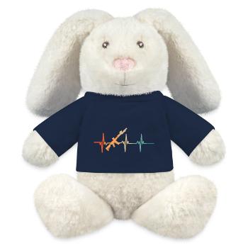 Heartbeat Crossed Rifles - MiniFeet® RecycelHase® Bunny Cream - french navy - Front