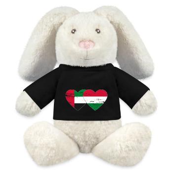 Vereinigte Arabische Emirate Ungarn Herz - MiniFeet® RecycelHase® Creme - Schwarz - Vorne