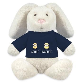 Schaf Unschaf lustiges cooles Geschenk - MiniFeet® RecycelHase® Creme - French Navy - Vorne