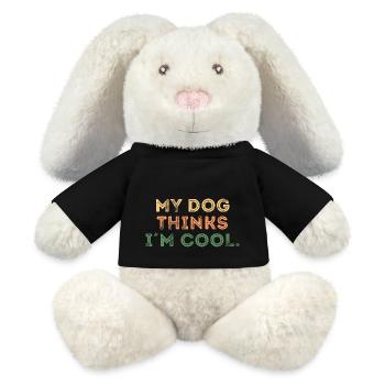 Geschenk Spruch Haustiere Hund Dog Dad Paws - MiniFeet® RecycelHase® Creme - Schwarz - Vorne