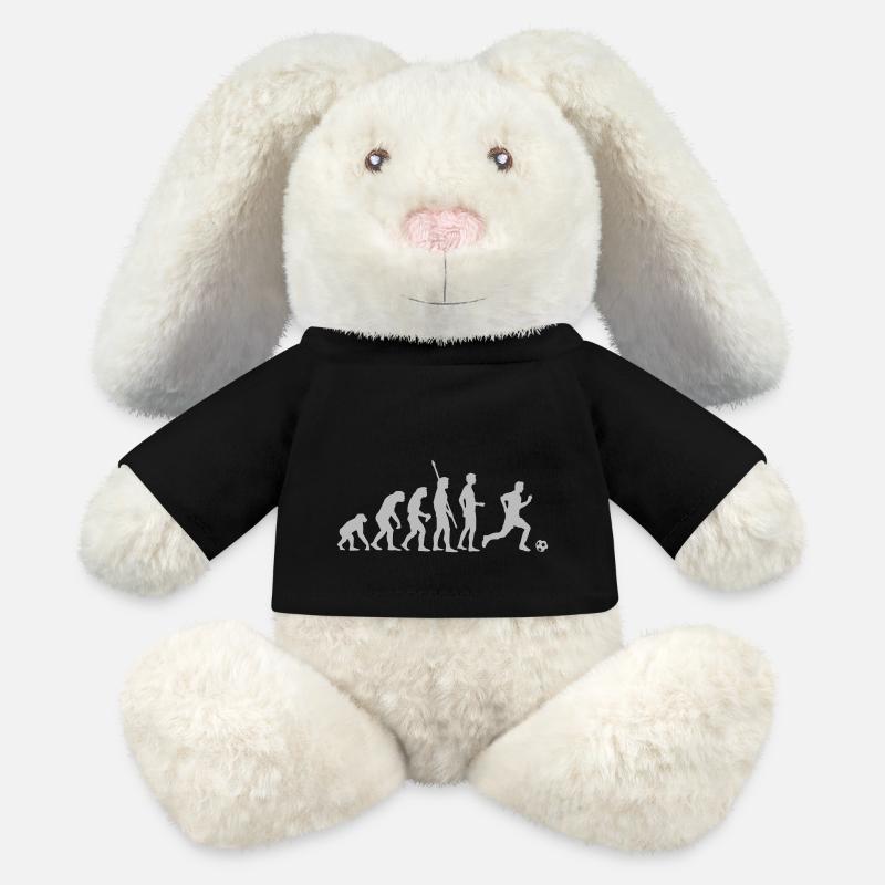 evolution_fussball_weiss - MiniFeet® RecycelHase® Creme - Schwarz