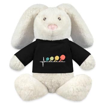 Table tennis heartbeat - MiniFeet® RecycelHase® Bunny Cream - black - Front