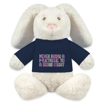 joke christmas funny beard beard fear harden beard - MiniFeet® RecycelHase® Bunny Cream - french navy - Front