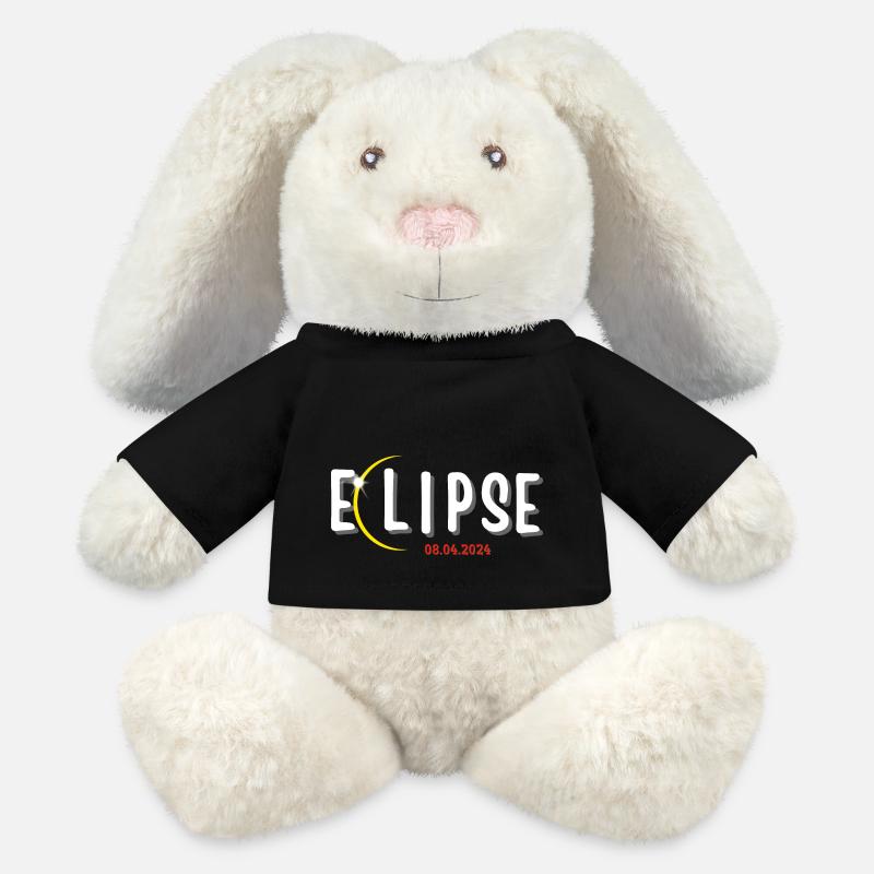 ECLIPSE 2024, ASTRONOMY LOVERS - MiniFeet® RecycelHase® Bunny Cream - black