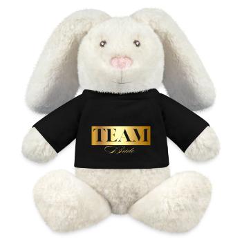 Team Braut Gold - Team Braut - MiniFeet® RecycelHase® Creme - Schwarz - Vorne