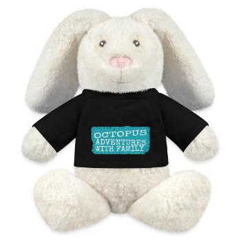 birthday present idea observing octopuses - MiniFeet® RecycelHase® Creme - Schwarz - Vorne