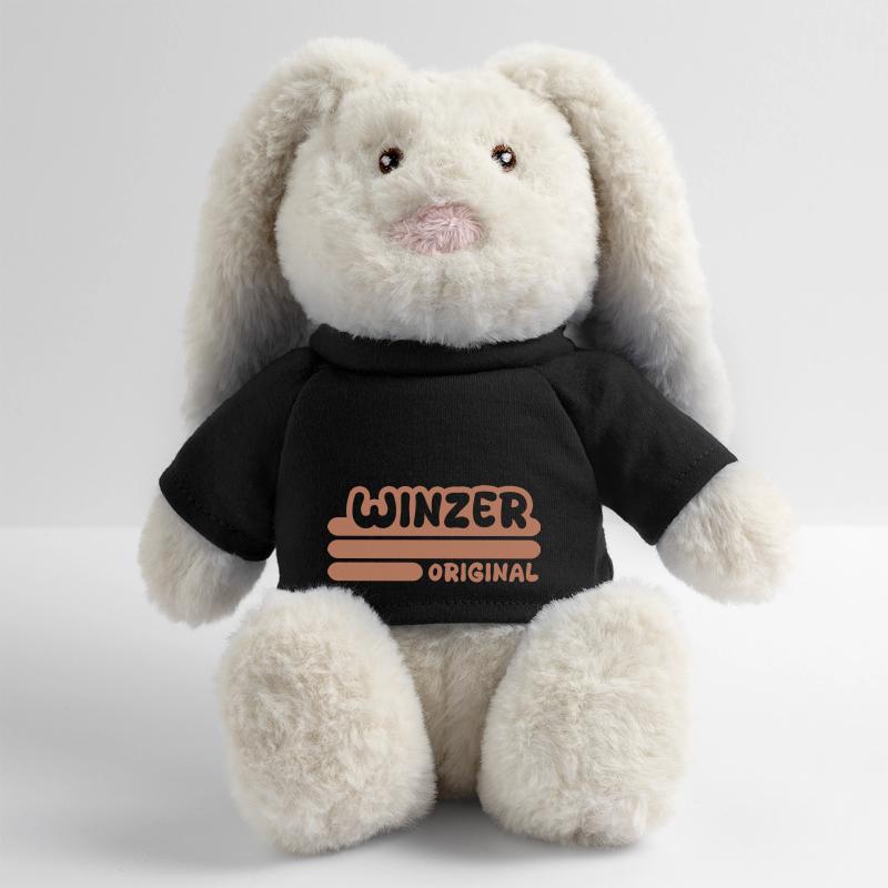 Profession : Vigneron Lapin en peluche recyclé MiniFeet® Crème