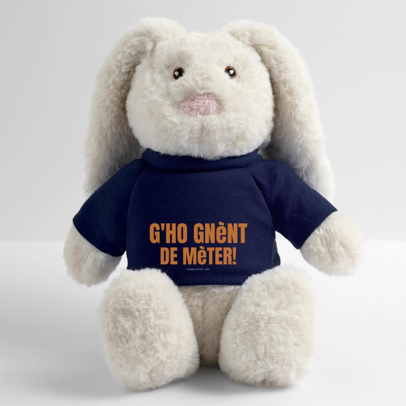 Dialecte brescien Épique, belles phrases drôles Lapin en peluche recyclé MiniFeet® Crème