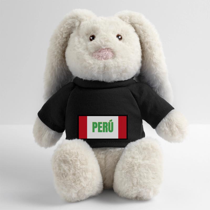 Couleurs du drapeau péruvien Lapin en peluche recyclé MiniFeet® Crème