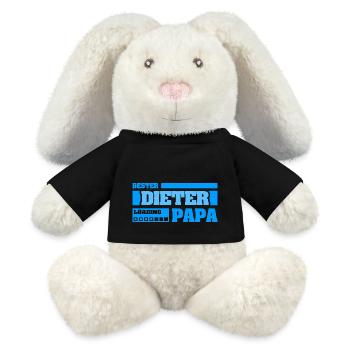 First name Dieter - MiniFeet® RecycelHase® Bunny Cream - black - Front