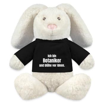 Ich bin Botaniker und blühe vor Ideen. - MiniFeet® RecycelHase® Creme - Schwarz - Vorne