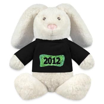 2012 - Lapin en peluche recyclé MiniFeet® Crème - noir - Devant