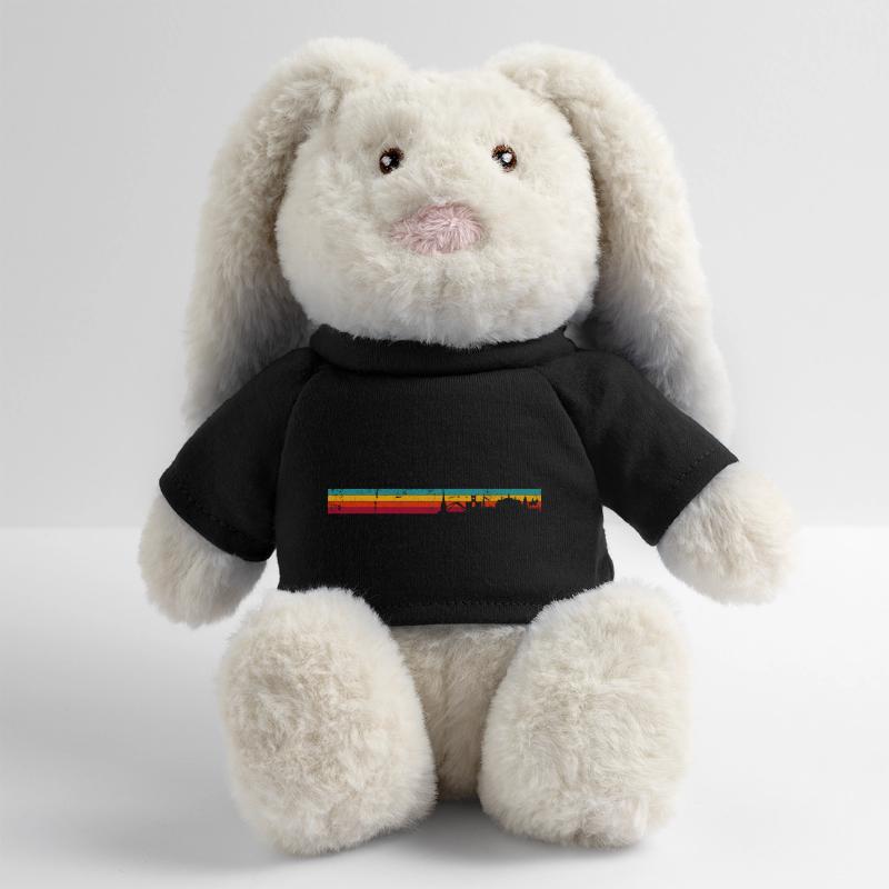 Sunset Skyline Rainbow Stripes MiniFeet® RecycelHase® Bunny Cream